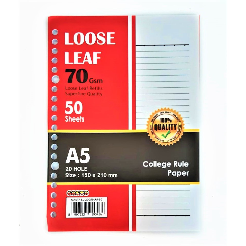 

KERTAS BINDER A5 GARIS 50 LEMBAR LOOSE LEAF REFILL ISI ULANG BINDER NOTE