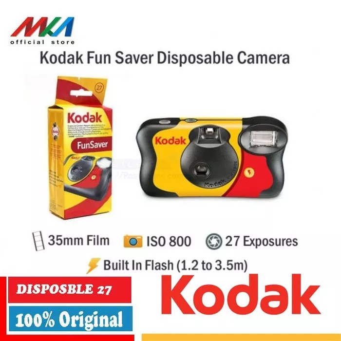 Terbaik KODAK FUN SAVER DISPOSABLE FILM CAMERA [27 EXP]