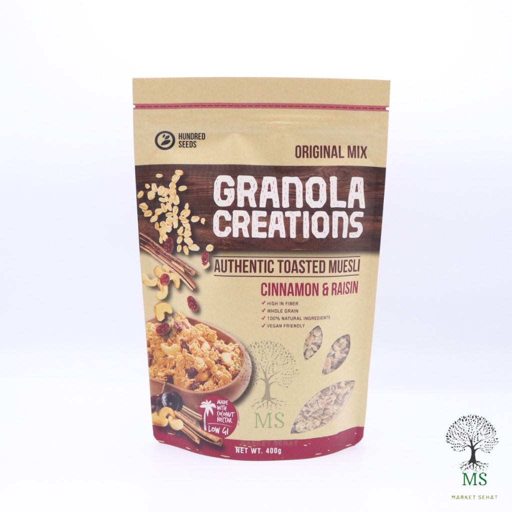 

Granola Creations Cinnamon & Raisin 400g | Hundred Seeds