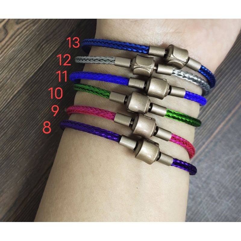 Fifi Fashion Gelang Tali Kawat Anti Air Waterproof Charm Liontin  Pandora Emas Hongkong#17