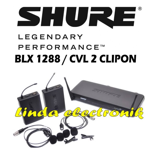 mic wireless shure blx 1288 cvl shure blx1288 cvl 2 clipon original