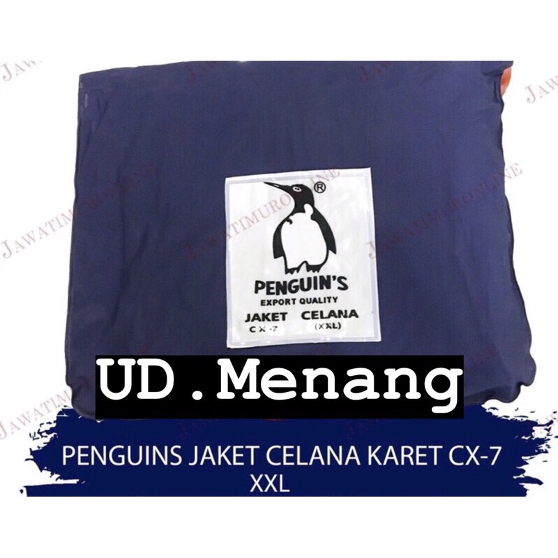 Jas Hujan Setelan Jaket Celana Penguins XXL CX-7 Super Quality MURAH