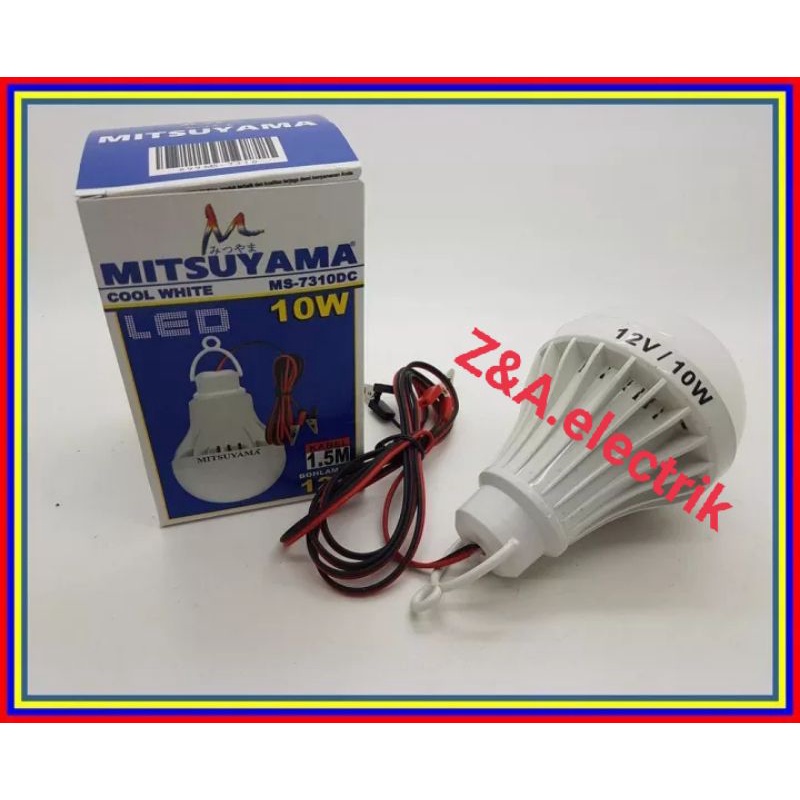 Lampu Bohlam LED 12V MS-7310DC MITSUYAMA 10w + kabel 1,5