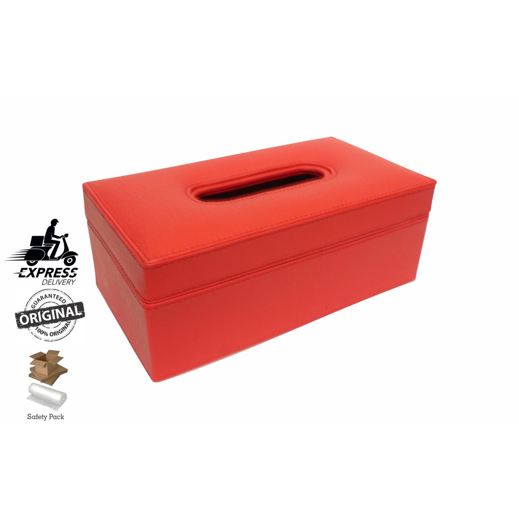 Tempat Tissue Box / Tempat Tisu Kulit Sintetis (Oscar) 24 X 12 Cm