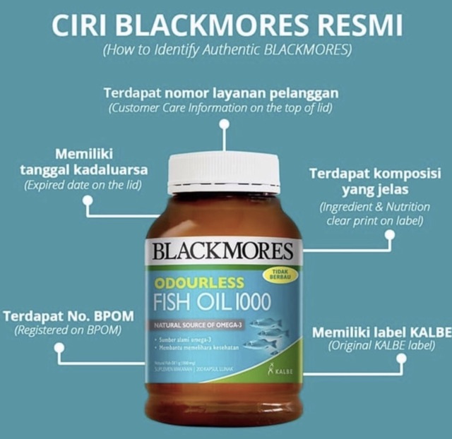 Blackmores odourless fish oil 1000 isi 30 tablet