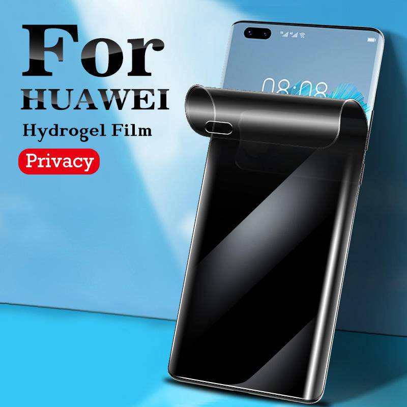 Film Pelindung Layar Hydrogel Anti Intip Untuk Huawei Mate 40 Pro Plus Mate 40 40E 30 30E 20 RS Pro 20X P40 Pro Plus P20 P30 P50E