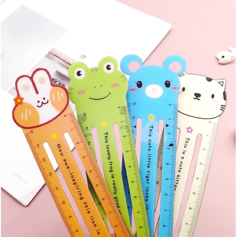 

[BISA COD] Penggaris lentur animal pembatas buku magnet hewan lucu (baca deskripsi)