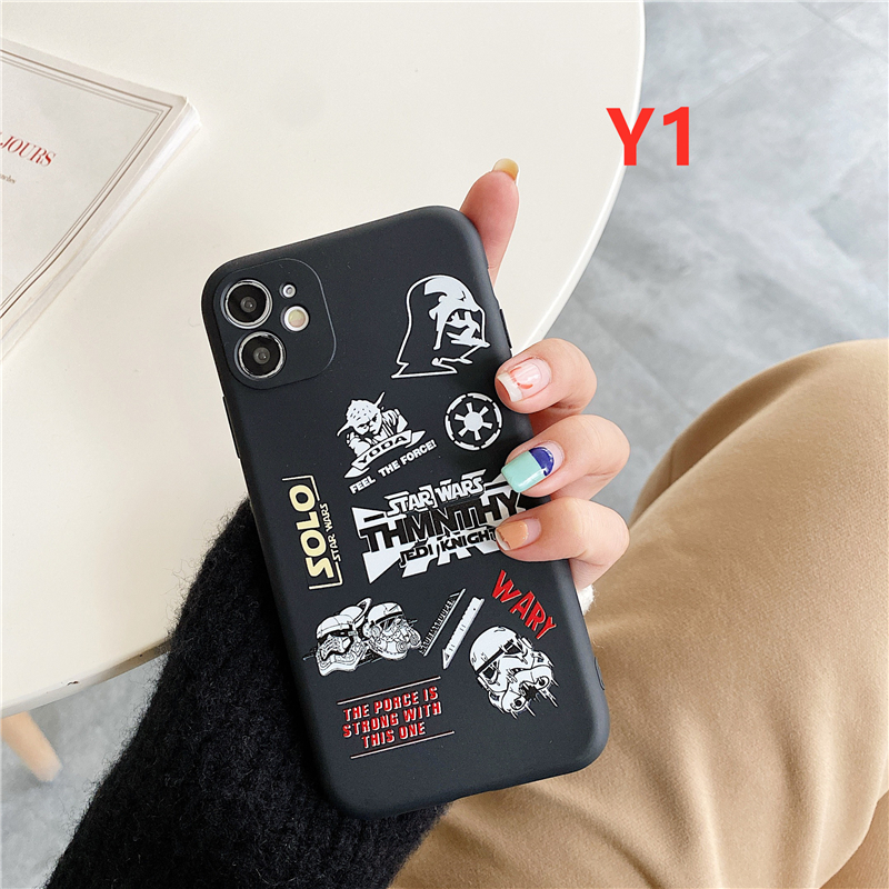Casing Handphone Xiaomi POCO X3 NFC POCO X3 Pro Redmi 9 9c Nfc Redmi 8 8apro 8a Dual Redmi Note 10 10s 10pro Max Note10pro Plus XiaoMi Poco M3 Redmi 9T Redmi Note 9 9pro 9s Note8 Motif Star Wars-Y1（Black）
