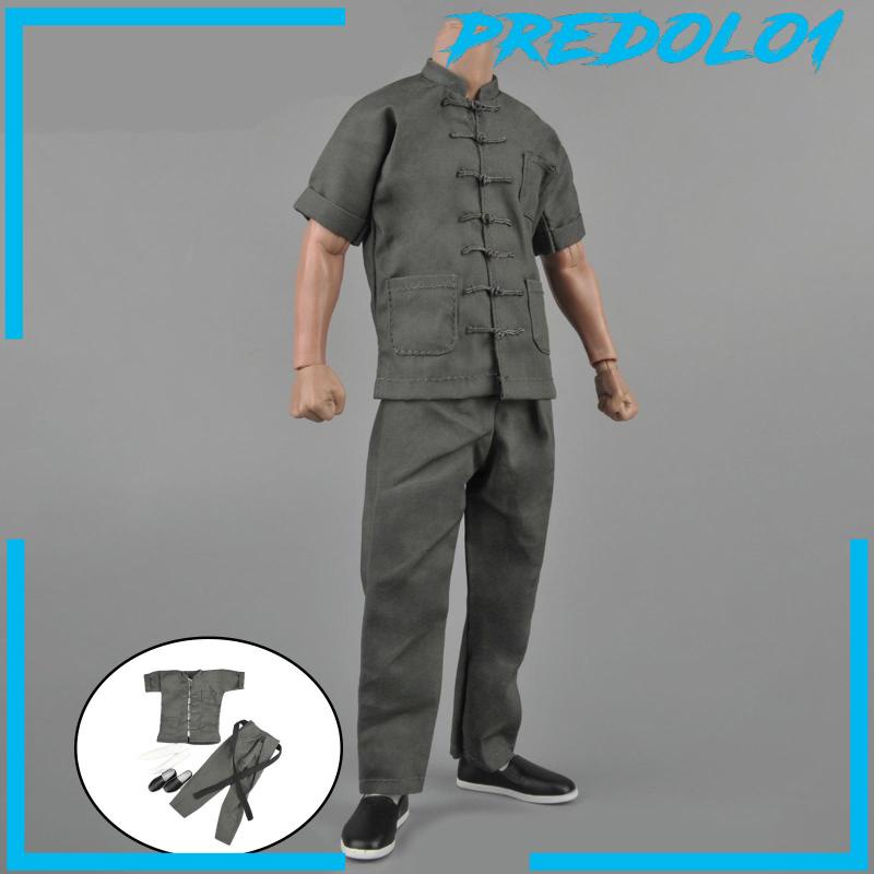 [PREDOLO1] Kung Fu Suit Chinese Kongfu Costum Doll Clothes for Accessories Xmas Gifts