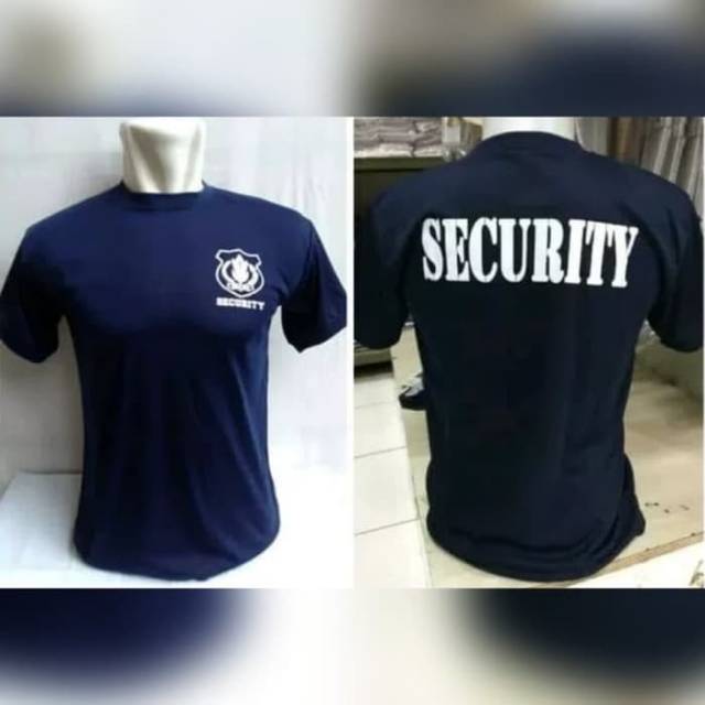 Kaos Security Logo / Kaos Pendek Biru