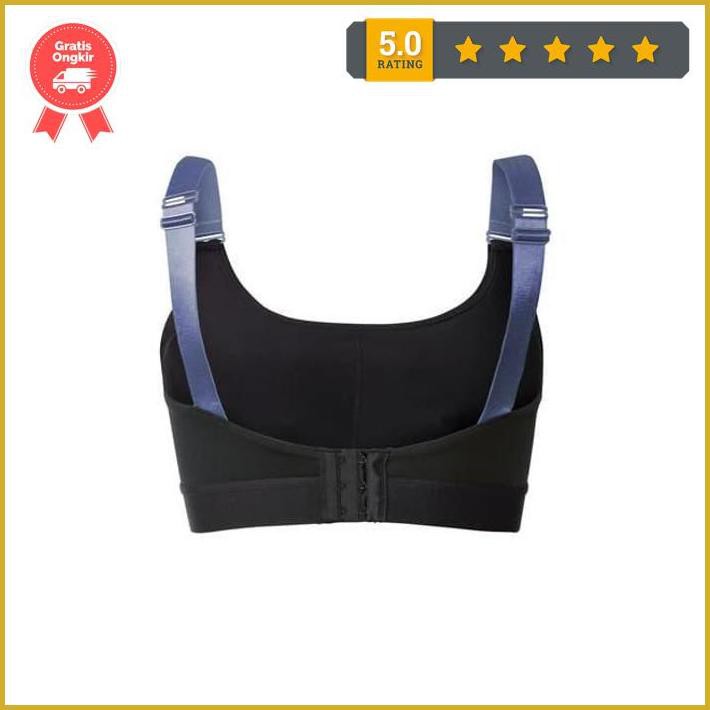 Sports Bra Crivit High Impact Black Metalic Blue Exclusive