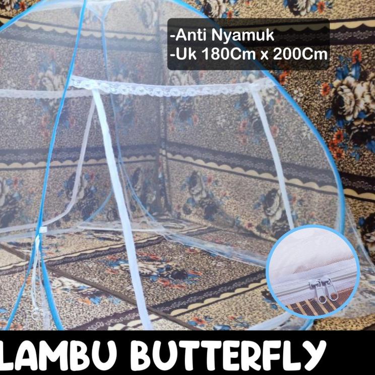 ➽ Kelambu Lipat butterfly Kelambu Kasur Kelambu Anti Nyamuk Kelambu untuk Anak Ukuran 180X200 200X20