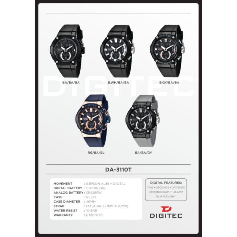 Digitec 3110 Jam Tangan Outdoor Digitec Ori Jam Tangan Digitec Pria Anti Air Dualtime Analog Digital