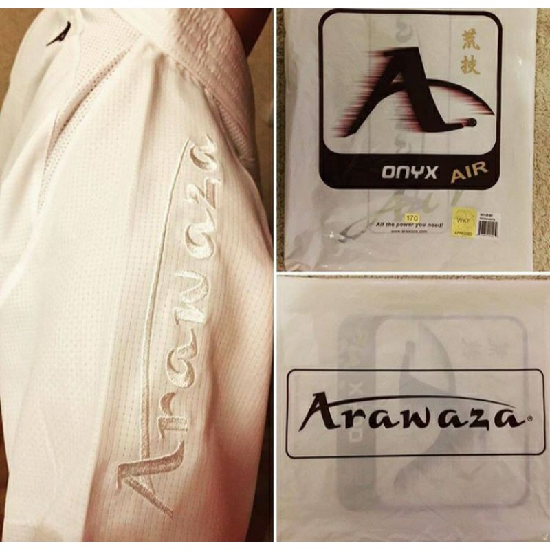 Order Khusus Arawaza Onyx Air White Size 170 (1 Stell) dan Arawaza Belt Kumite Size 4 ( Set  Aka Ao)