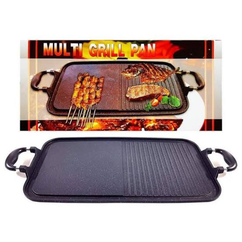 Grill Pan Pemanggang Roti Daging Bbq Ikan Panggangan Sosis Peralatan Masak Serbaguna-2