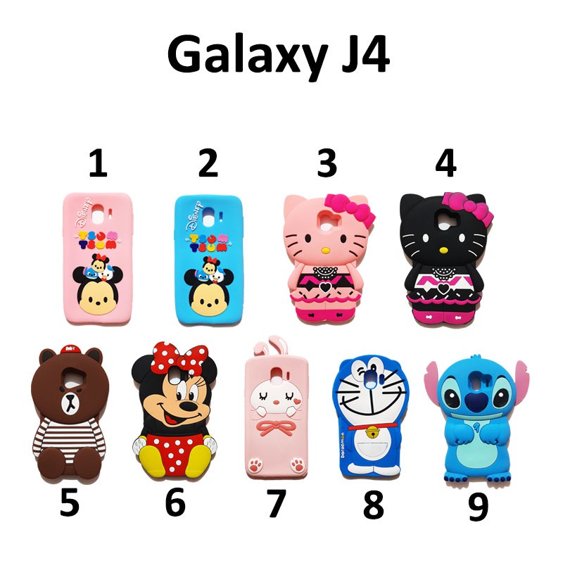 Silikon 3D karakter  SAMSUNG J4 silicon softcase casing hp lucu