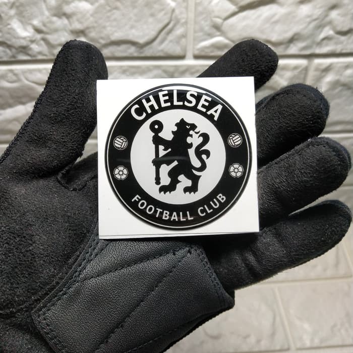 

stiker chelsea hitam putih 6cm