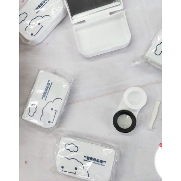 Kotak Softlens Lenscase Tempat Softlens Motif Awan