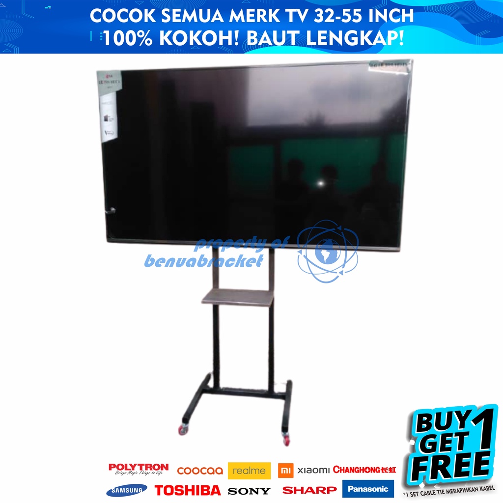 Bracket TV Standing 32 55 50 43 42 40 24 65 60 17 14 Inch Dijamin Cocok LED LCD Plasma 14 - 60 In Universal Breket TV Briket TV Braket TV Standing TV Stand TV Kaki TV Gantungan TV Tembok Tempelan TV Dinding BB1 Holo Roda