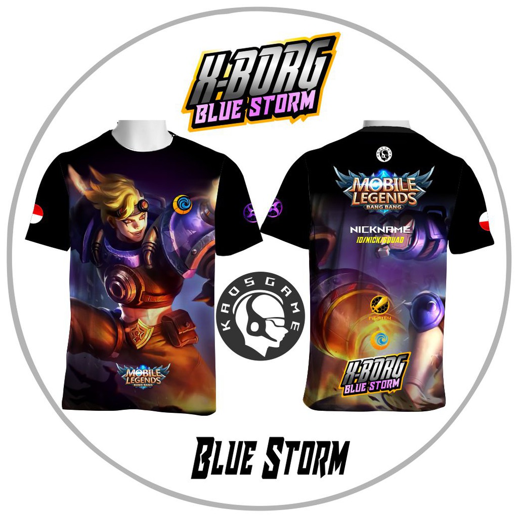 Kaos Mobile Legends X BORG Skin Lengkap Shopee Indonesia