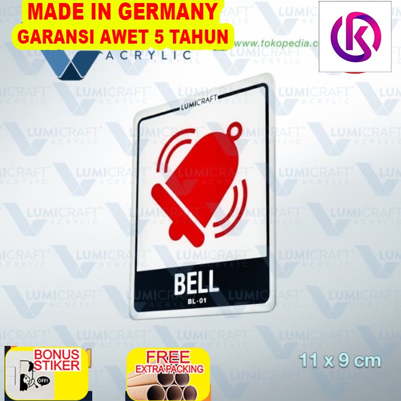 

Terlaris Bell Sign Lambang Bel Pintu / Bel Pagar Akrilik 9 x 11 cm | BL-01
