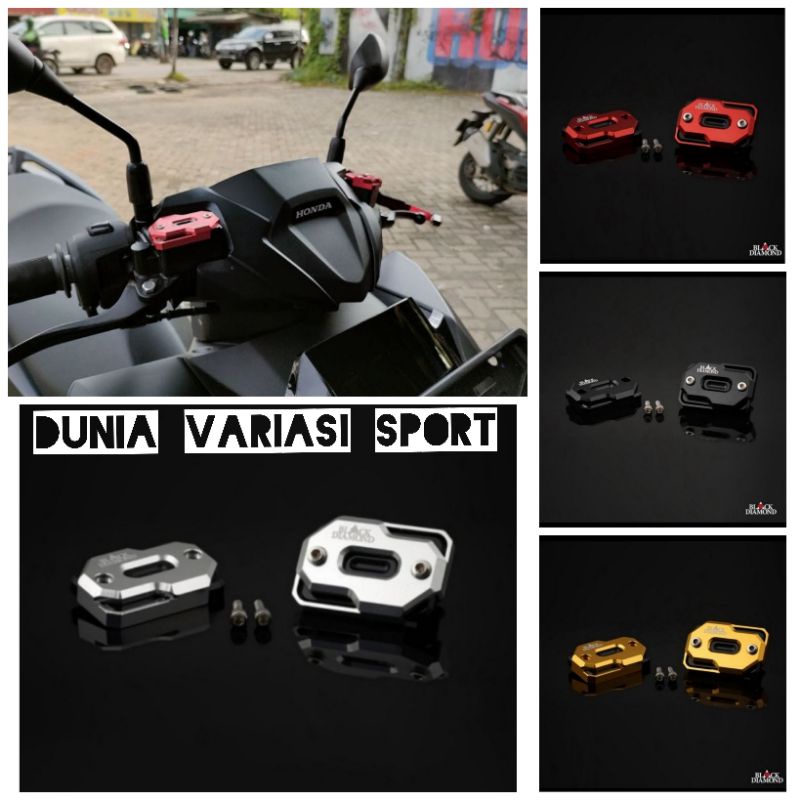 Cover Tutup Master Minyak Rem Nmax New/old/ PCX 150/160/ Vario 160 ABS Black Diamond