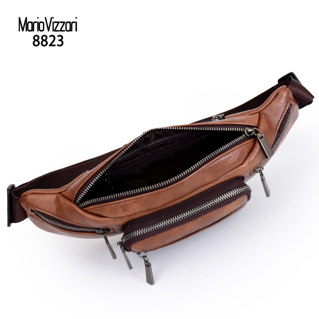 Tas Selempang Waistbag Pria Kulit Mario Vizzari Asher (8823)