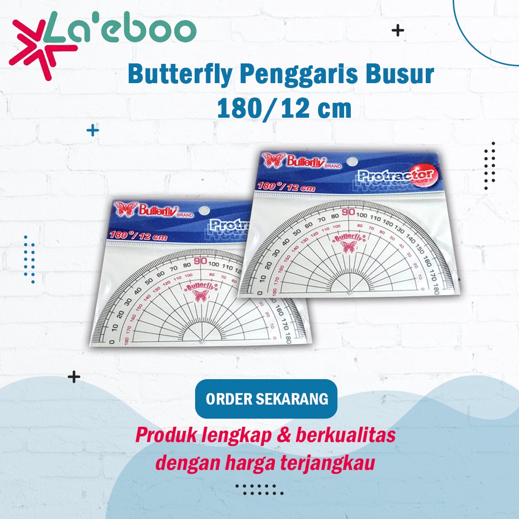 

Butterfly Penggaris Busur 180/10 cm & 180/12 cm