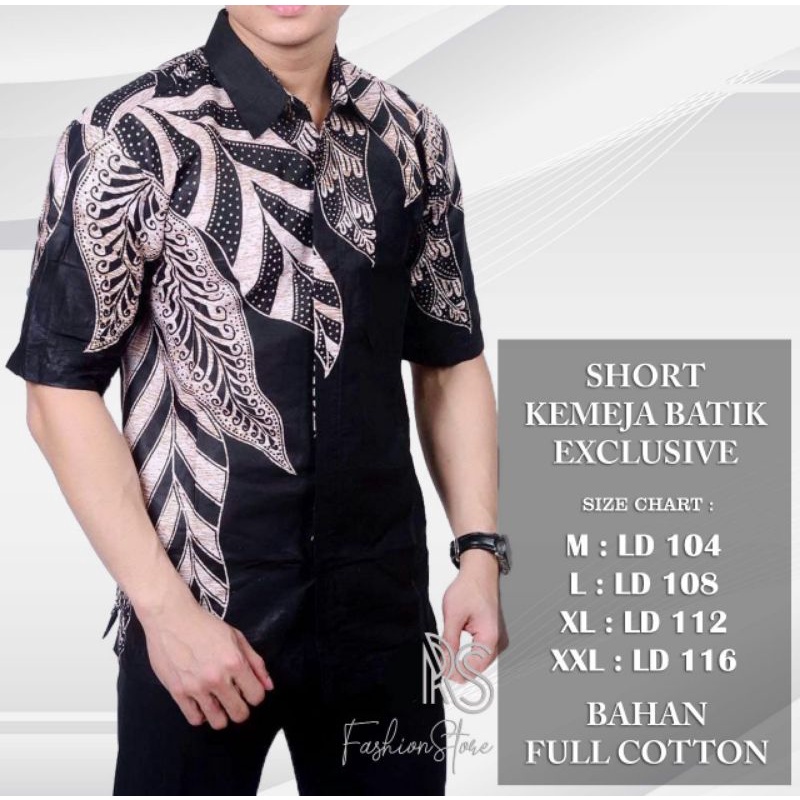 Baju Batik M L XL XXL JUMBO NEW ARRIVAL DISTRO BATIK HRB026 BATIK NOTOARTO HITAM MANIS /kemejabatik/batikmurah/batikkombinasiKemeja Batik Pria Moderen Lengan Pendek Motif Hitam Manis-DAUN JATUH