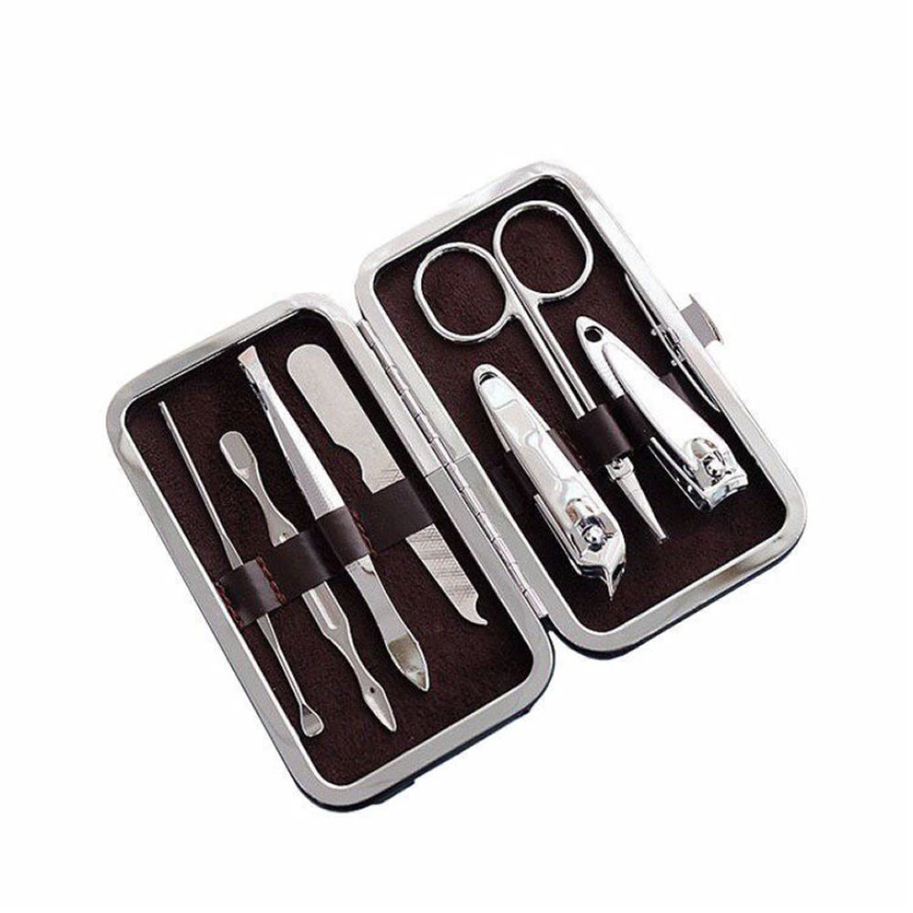 Manicure Pedicure 7 In 1 Tool Set Professional 7 Pcs Dompet Gunting Kuku