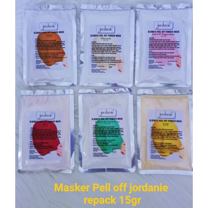 Jordanie Peel Off Powder Mask 15 gram/Masker Wajah Powder/Rubber