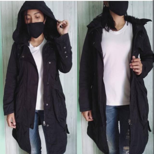 Preloved parka tomboy jeans