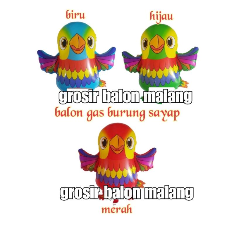 balon foil hewan animal burung terbang bird 3 warna