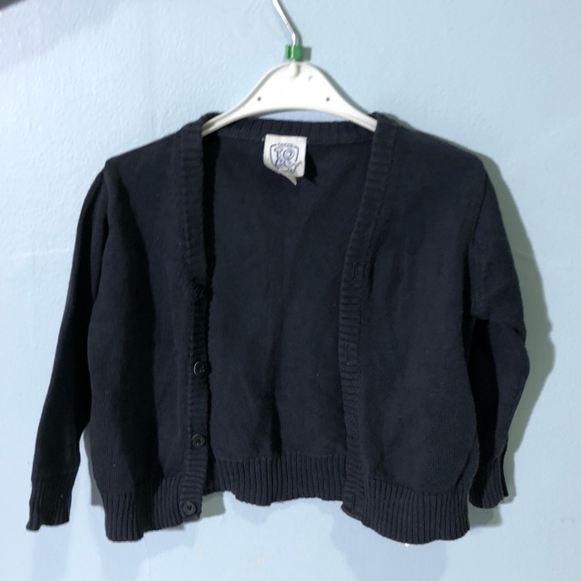 Cardigan / jaket bayi baby jacket navy blue unisex perempuan laki boy girl baju chicco zara gap
