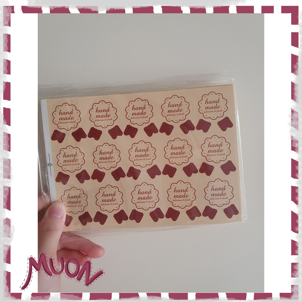 

Stiker Cake Packaging Makanan Kue Tulisan Handmade isi 150pcs