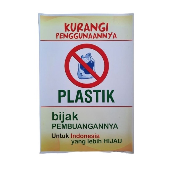 Jual Poster Kurangi Penggunaan Sampah Plastik Kode Shopee Indonesia