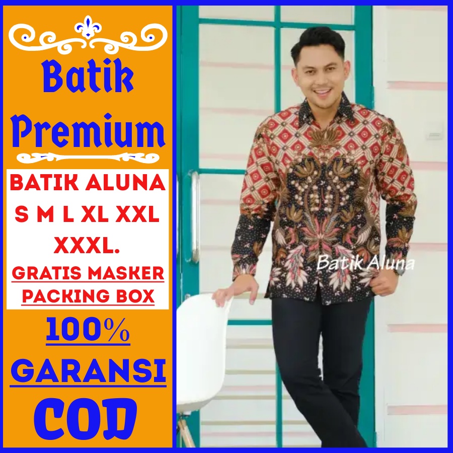 Seragam batik pria lengan panjang formal modern mewah solo asli original premium kemeja rianty alisa