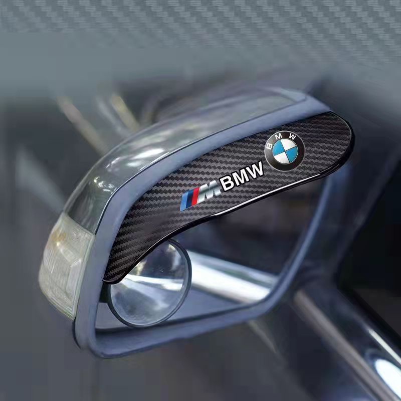 (Bmw) 2pcs cover Pelindung Kaca Spion Mobil Bahan carbon fiber Anti Air Hujan