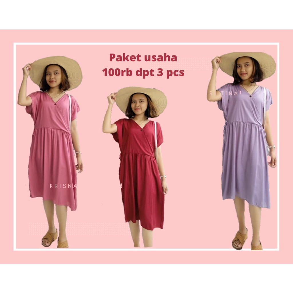 (COD) Anasha - (Paket Usaha 3pcs) Daster Kimono Pendek | Daster Murah - Daster Kimono - Paket Usaha 