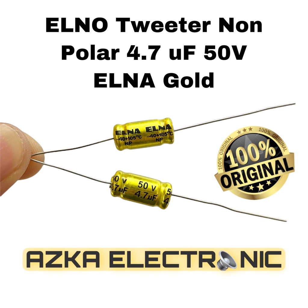 Elco Tweeter Non Polar 4.7 uF 50V ELNA Gold