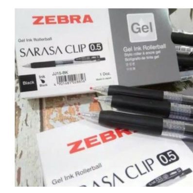 

Pulpen Pen Zebra Sarasa Clip Gel size 0.5 Hitam / Biru ---Terbaru---