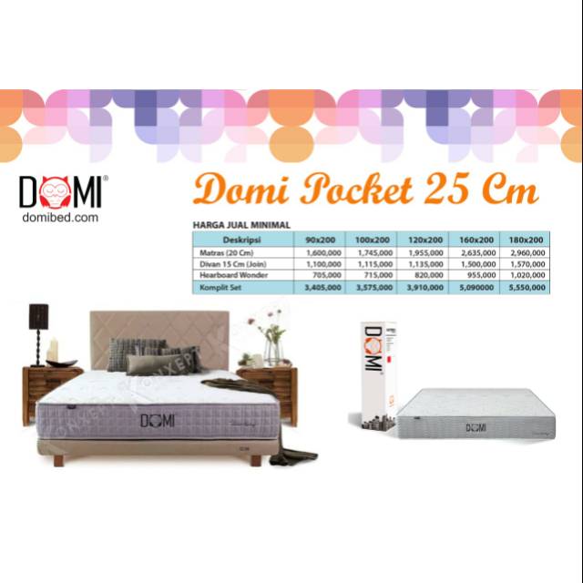 DOMI Pocket 25cm / Spring Bed Set Domi Pocket