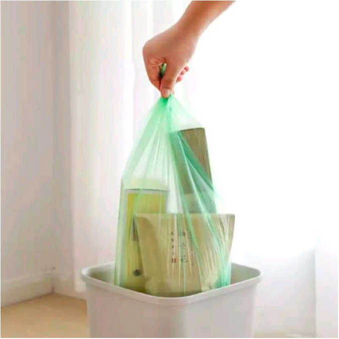 Kantong Plastik Sampah Jumbo 1 Pack isi 5 Roll 100 Pcs Plastik Sampah Gulung 45 x 50 Cm 1 Roll Disposable Garbage Bag