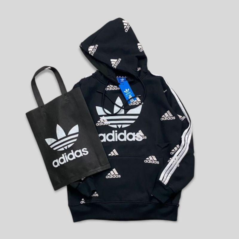 HOODIE ADIDAS FULL PRINT | JAKET HOODIE ADIDAS | SWEATER HOODIE ADIDAS FULL TAG & LABEL PREMIUM