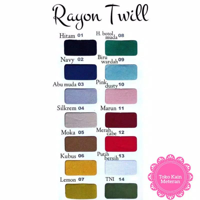 KAIN KATUN RAYON TWILL VISCOSE