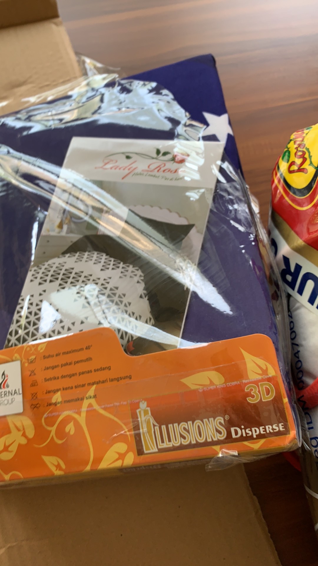 Ww Sprei Illusions - Vena - 120x200 (single) - Tinggi 20cm