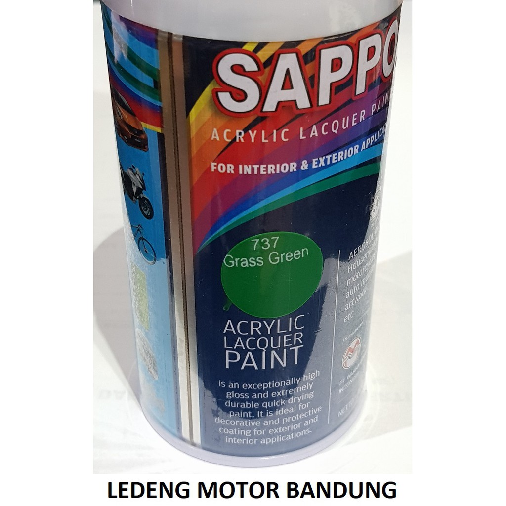 Sapporo 737 Grass Green Cat Semprot Aerosol Saporo Paint Hijau Rumput Ijo