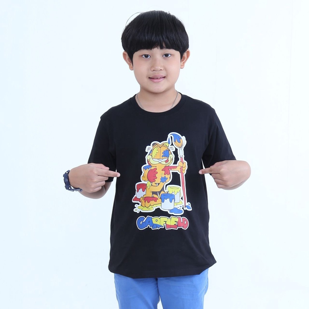 KAOS ANAK LAKI-LAKI MOTIF KARTUN KUCING 6-14 TAHUN