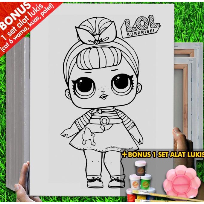 

Kanvas Lukis Anak LOL Surprise 30x40 cm Bonus 1 Set Alat Lukis MEL1050