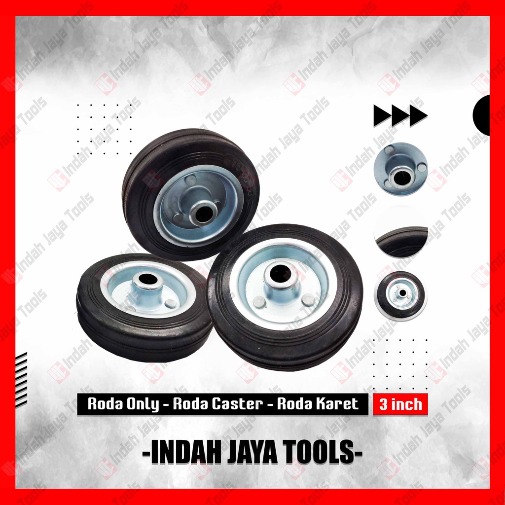 RODA ONLY 3 Inch RODA ONLY 3 Inch - Roda Caster  Roda Caster Roda Karet Roda Etalase Gerobak Trolley